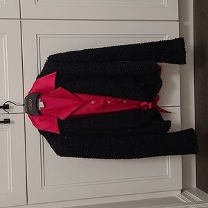 Women's jacket size 8 Bianca Nygard black with sequin and sparkle details